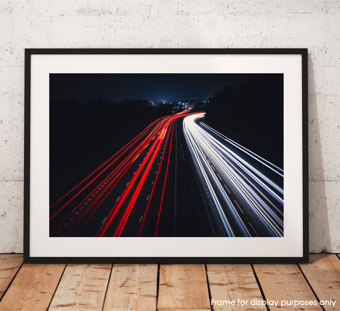 M27 Light Trails, Near Southampton